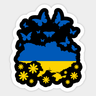 Stand with Ukraine butterflies Sticker